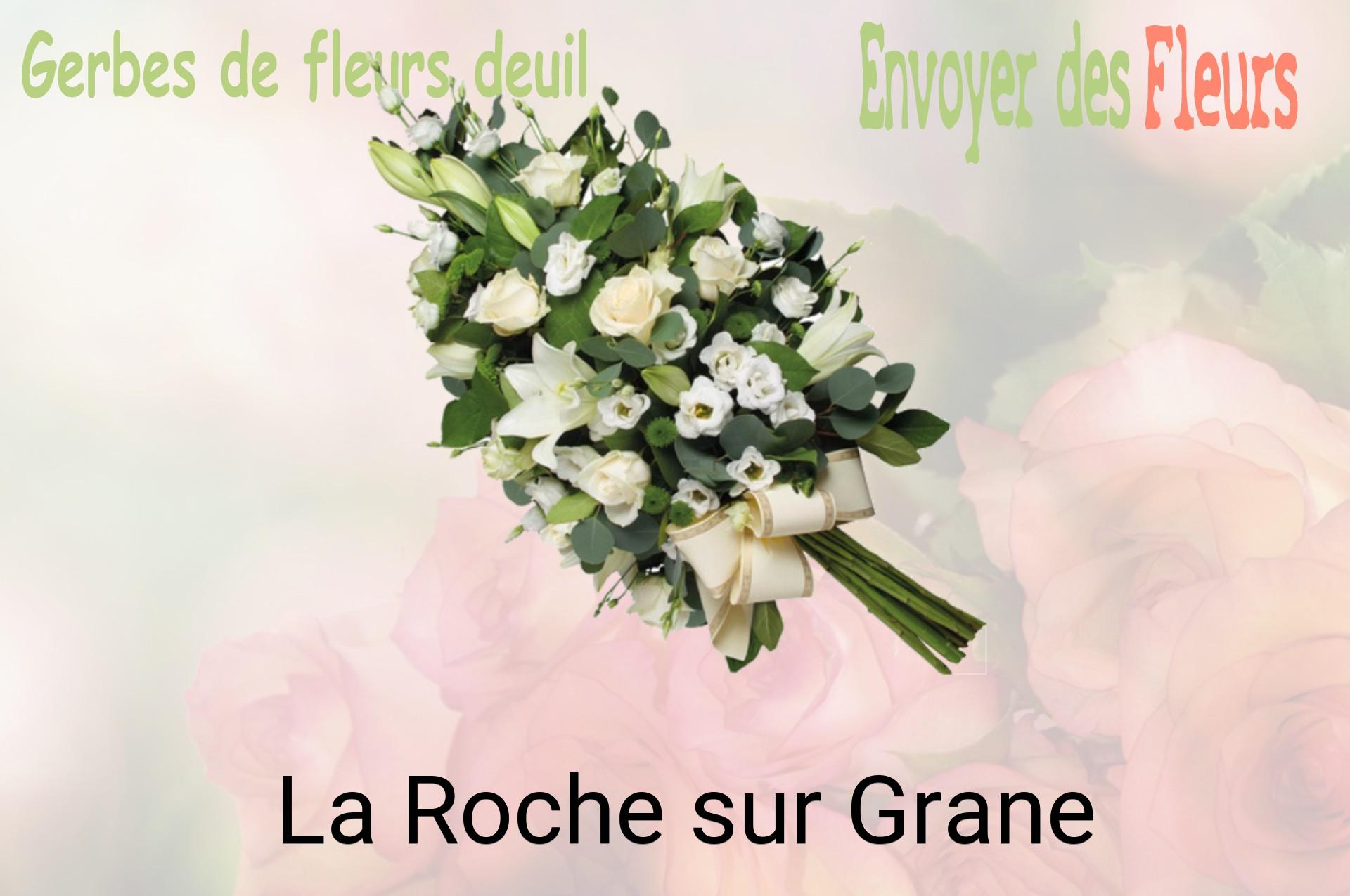 Gerbe de fleurs de deuil livrée à La Roche-sur-Grane